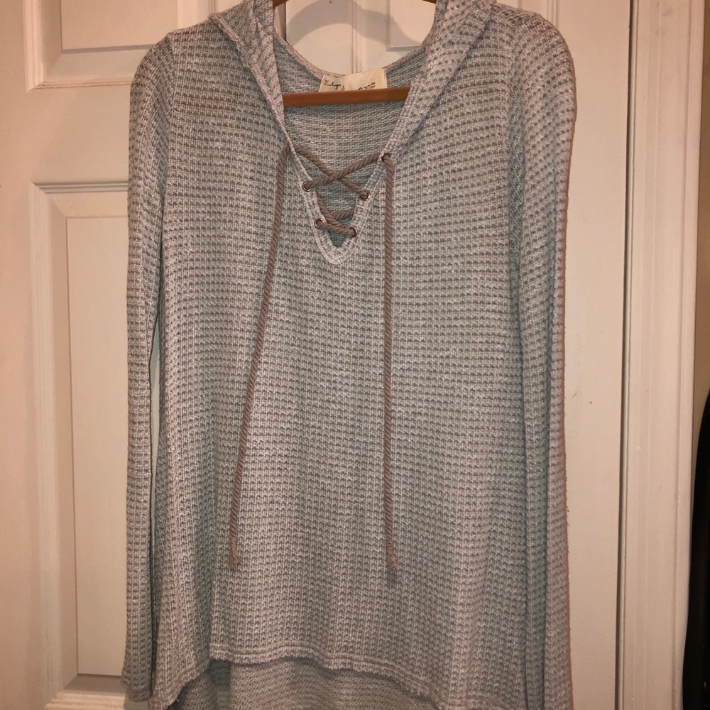 Vintage Havana light blue and grey lace up